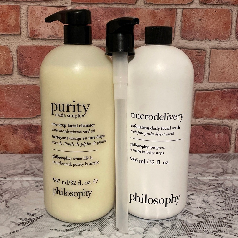 Philosophy Purity Made Simple& Microdelivery Facial Cleanser (32 oz) Sealed.